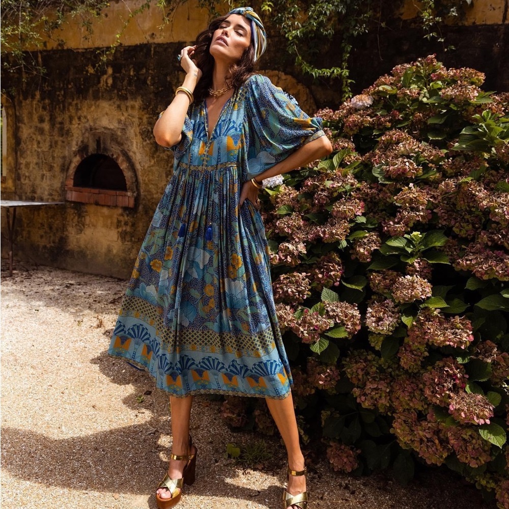 Nine Lives Bazaar Maggie Dress - Azure